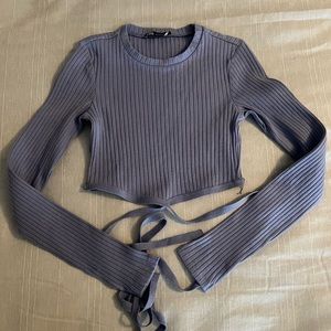 NWOT - Zara cropped long sleeve top